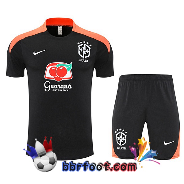Ensemble Training T-Shirts Bresil + Shorts Noir 2025/2026