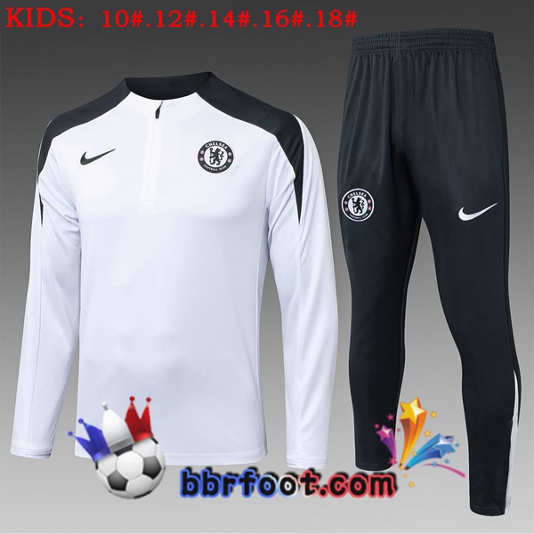 Survetement Foot FC Chelsea Enfant Blanc 2025/2026