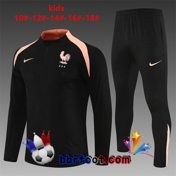 Survetement Foot France Enfant Noir 2025/2026