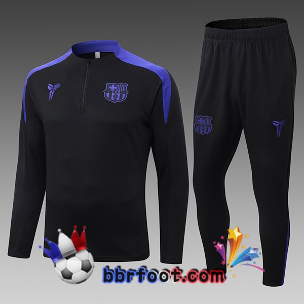 Survetement Foot FC Barcelone Enfant Noir 2025/2026