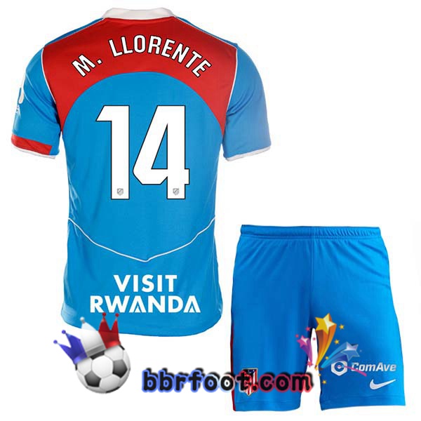 Maillot Foot Atletico Madrid (M. LLORENTE 14) Enfant Third Bleu 2025/2026