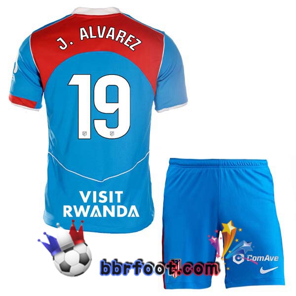 Maillot Foot Atletico Madrid (J. ALVAREZ 19) Enfant Third Bleu 2025/2026