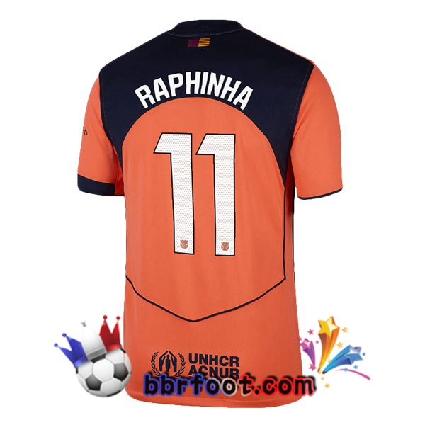 Maillot Foot FC Barcelone (RAPHINHA 11) Third Rouge 2025/2026 Maillot Foot FC Barcelone (RAPHINHA 11) Third Rouge 2025/2026