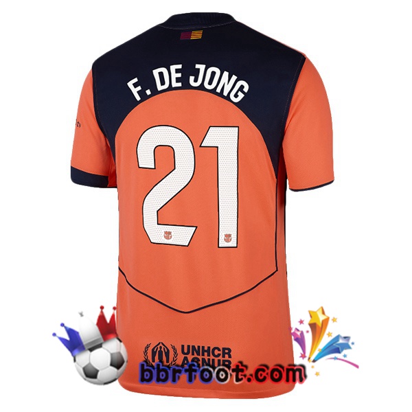 Maillot Foot FC Barcelone (F. DE JONG 21) Third Rouge 2025/2026