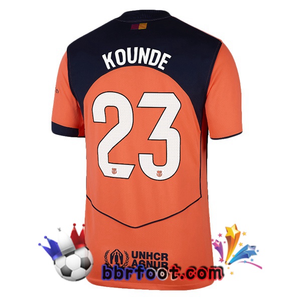 Maillot Foot FC Barcelone (KOUNDE 23) Third Rouge 2025/2026