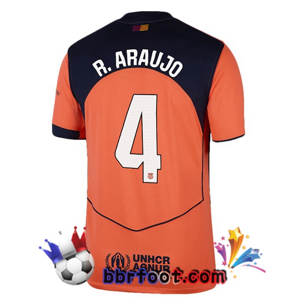 Maillot Foot FC Barcelone (R. ARAUJO 4) Third Rouge 2025/2026 Maillot Foot FC Barcelone (R. ARAUJO 4) Third Rouge 2025/2026