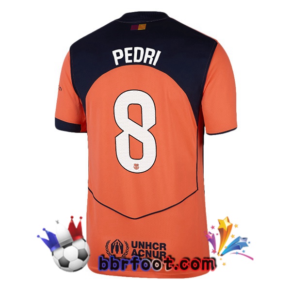 Maillot Foot FC Barcelone (PEDRI 8) Third Rouge 2025/2026