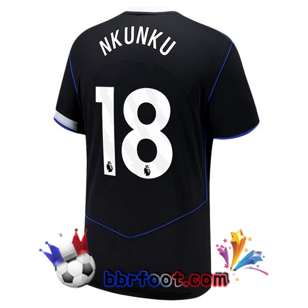 Maillot Foot FC Chelsea (Nkunku 18) Third Noir 2025/2026
