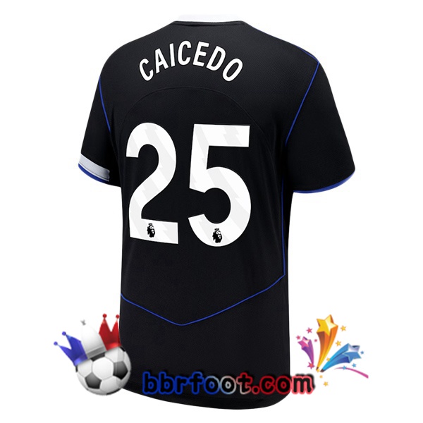 Maillot Foot FC Chelsea (Caicedo 25) Third Noir 2025/2026