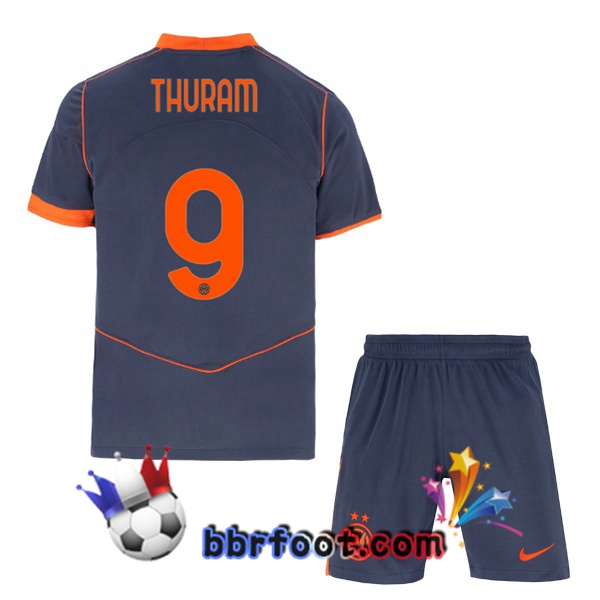 Maillot Foot Inter Milan (THURAM 9) Enfant Third Gris 2025/2026