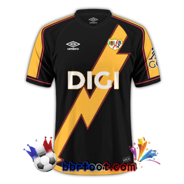 Maillot Foot Rayo Vallecano Third Noir Jaune 2025/2026