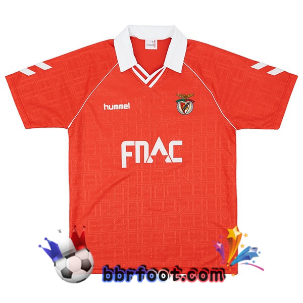 Maillot Foot S.L Benfica Retro Domicile Rouge 1990-1991