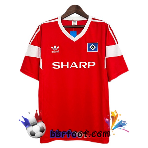 Maillot Foot Hamburger SV Retro Exterieur Rouge 1988-1989