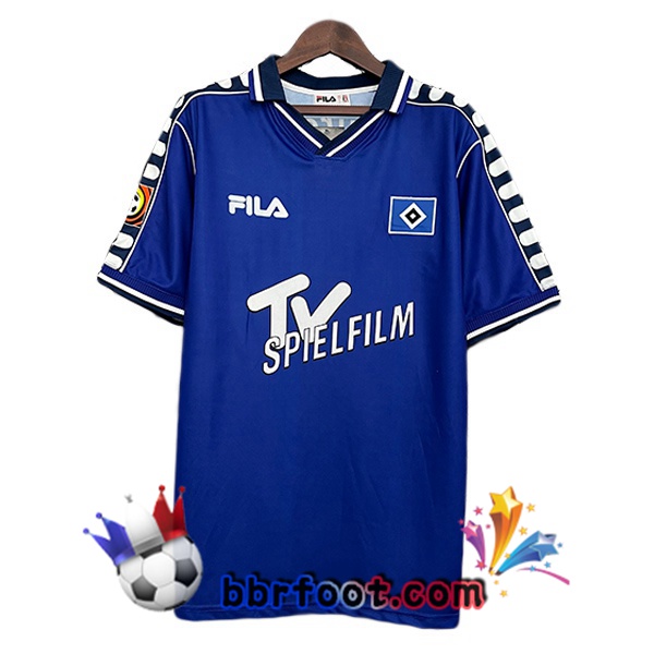 Maillot Foot Hamburger SV Retro Exterieur Bleu 2000-2001