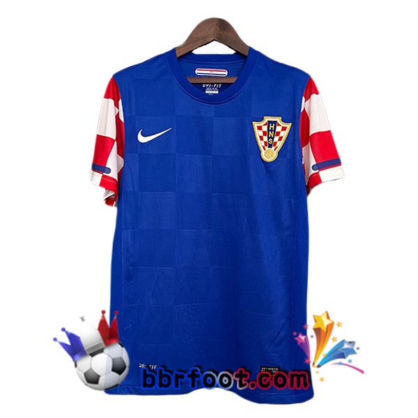 Maillot Foot Croatie Retro Exterieur Bleu 2010
