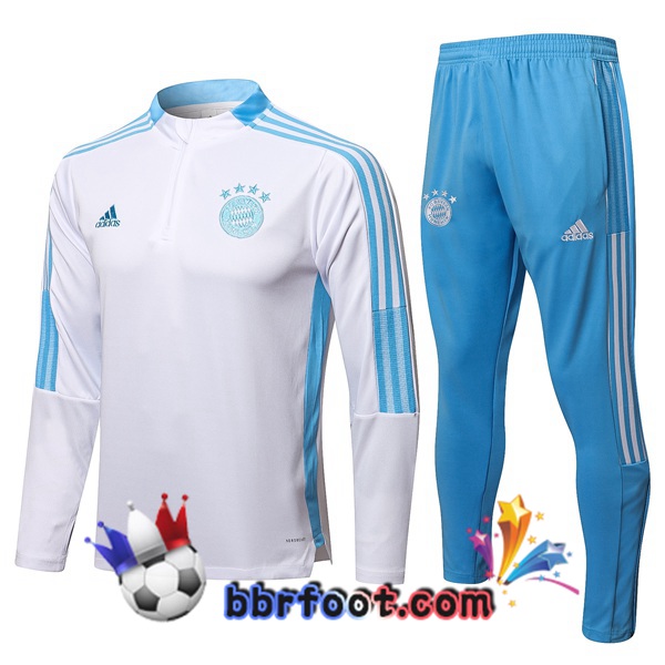 Survetement Foot Bayern Munich Blanc 21/22 Survetement Foot Bayern Munich Blanc 21/22