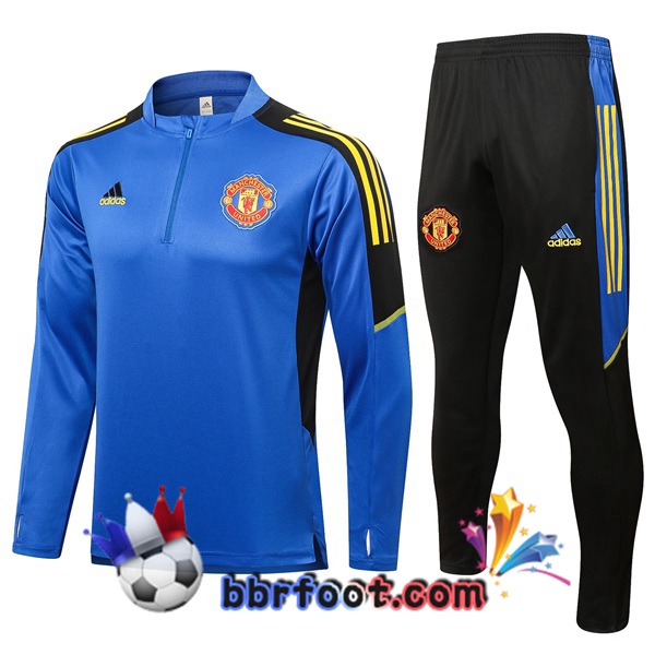 Survetement Foot Manchester United Bleu 21/22