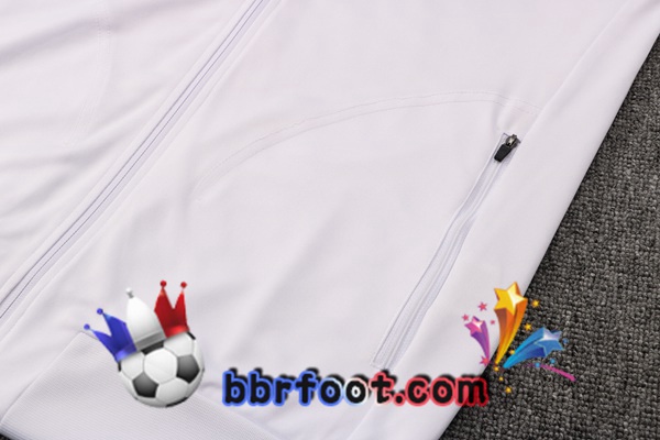 Veste Survetement Foot Manchester United Blanc 21/22
