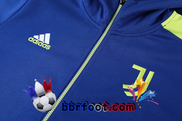 Veste A Capuche Survetement Foot Juventus Bleu 21/22