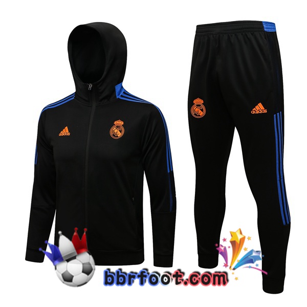 Veste A Capuche Survetement Foot Real Madrid Noir 21/22