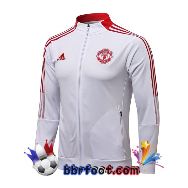 Veste Foot Manchester United Blanc 21/22