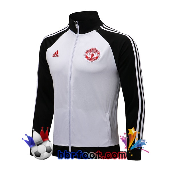 Veste Foot Manchester United Blanc Noir 21/22