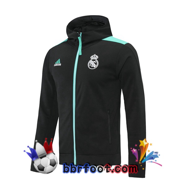 Veste A Capuche Real Madrid Noir 21/22