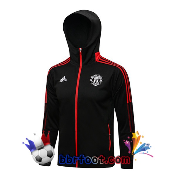 Veste A Capuche Manchester United Noir 21/22