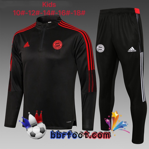 Survetement Foot Bayern Munich Enfant Noir 21/22 Survetement Foot Bayern Munich Enfant Noir 21/22