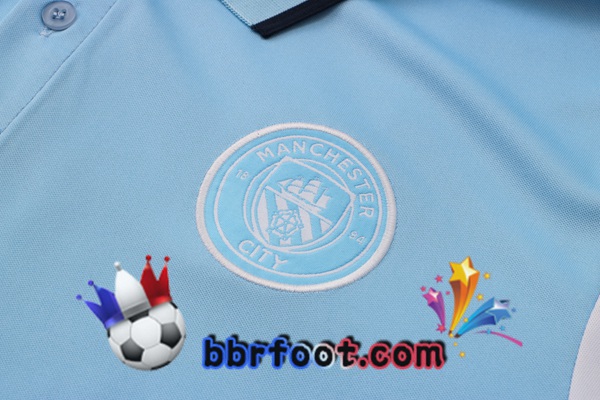Polo Foot Manchester City + Pantalon Bleu 21/22