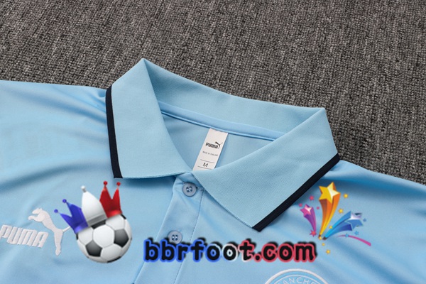 Polo Foot Manchester City + Pantalon Bleu 21/22