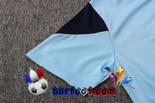 Polo Foot Manchester City + Pantalon Bleu 21/22