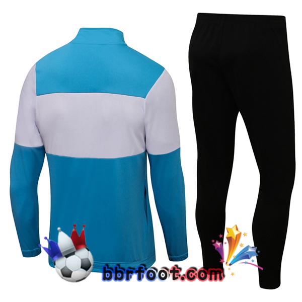 Veste Survetement Foot Marseille OM Bleu Blanc 21/22