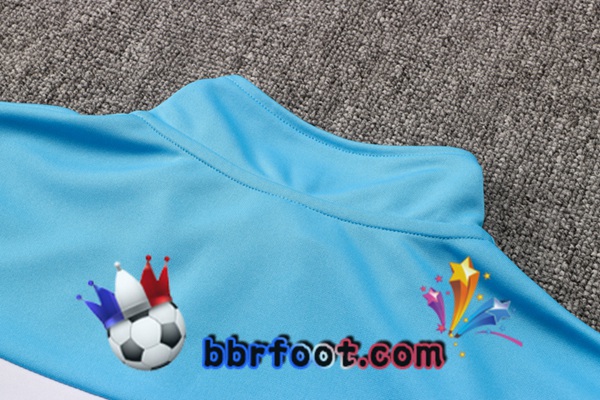 Veste Survetement Foot Marseille OM Bleu Blanc 21/22