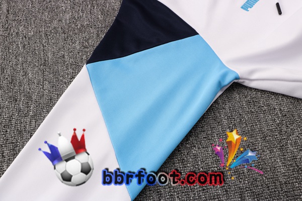 Veste A Capuche Survetement Foot Marseille OM Blanc 21/22