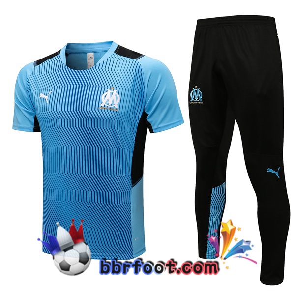 Training T-Shirts Marseille OM + Pantalon Bleu 21/22
