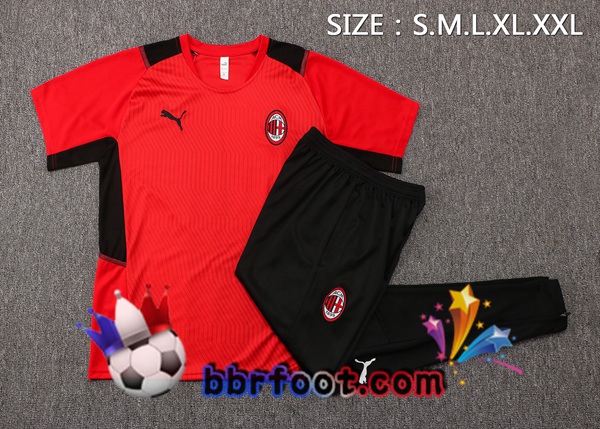 Training T-Shirts AC Milan + Pantalon Rouge 21/22