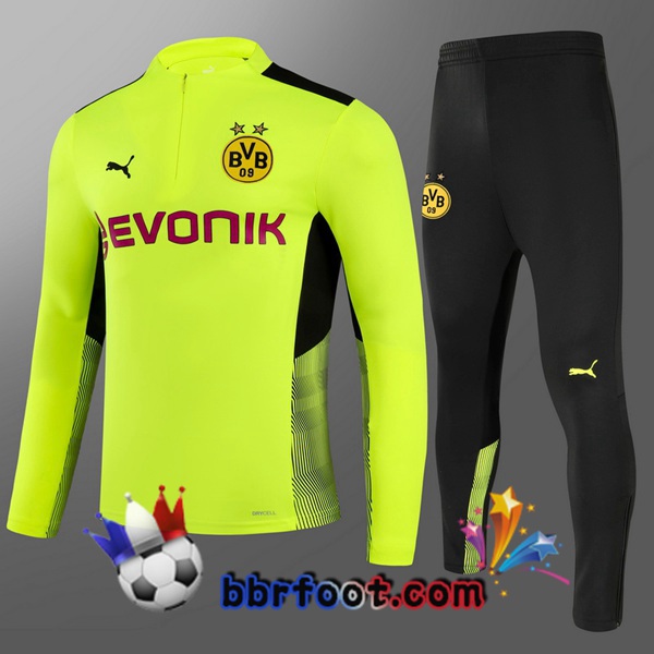 Survetement Foot Dortmund BVB Enfant Vert 21/22