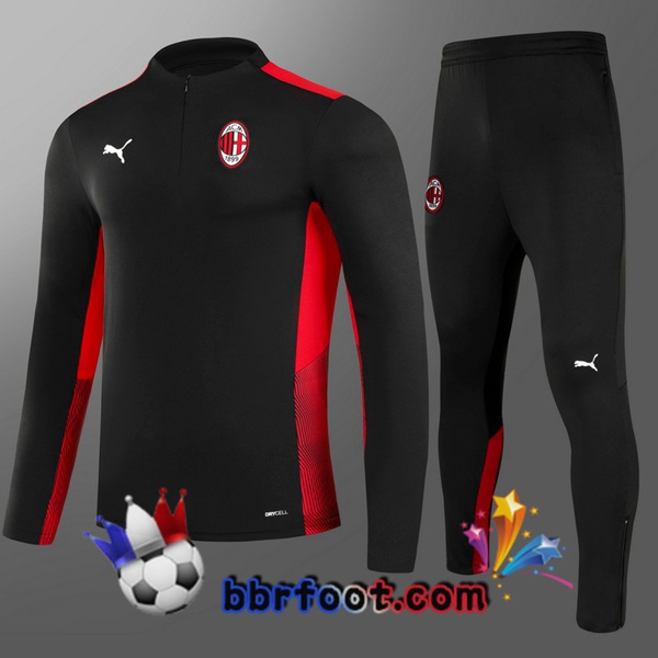 Survetement Foot AC Milan Enfant Noir 21/22