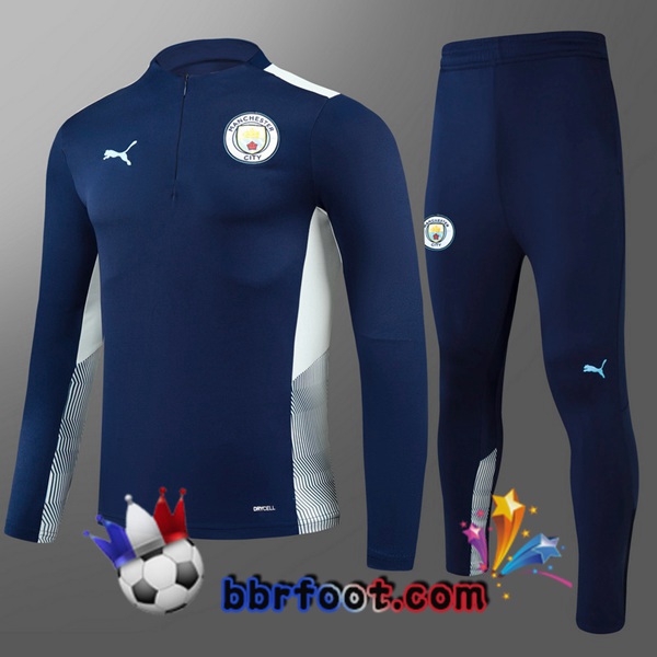 Survetement Foot Manchester City Enfant Bleu 21/22