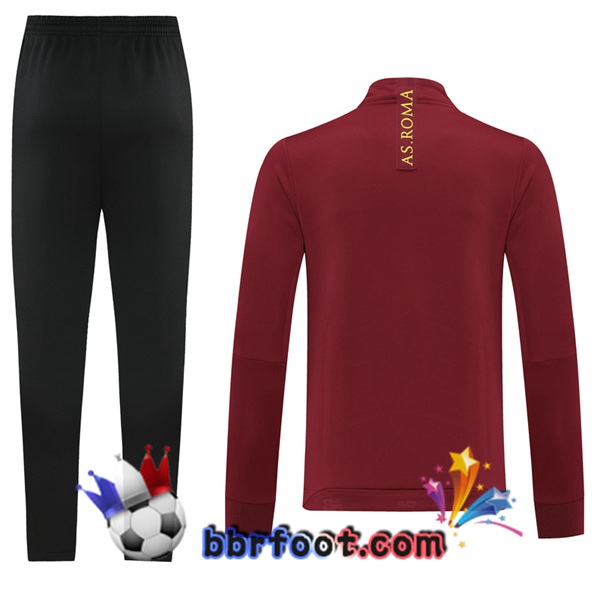 Veste Survetement Foot AS Roma Rouge 21/22