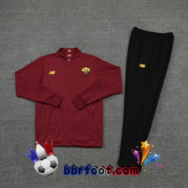 Veste Survetement Foot AS Roma Rouge 21/22