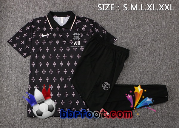 Polo Foot Paris PSG + Pantalon Noir 21/22