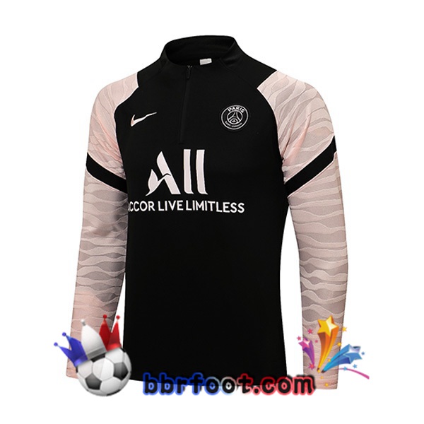 Sweatshirts Homme Paris PSG Noir Rose 21/22