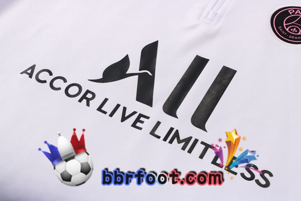 Survetement Foot Paris PSG Blanc Rose 21/22