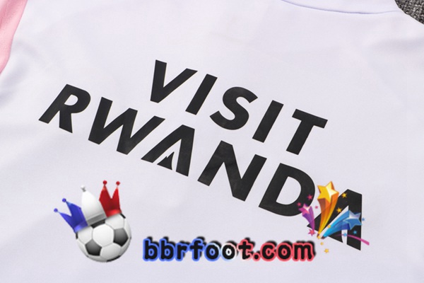 Survetement Foot Paris PSG Blanc Rose 21/22