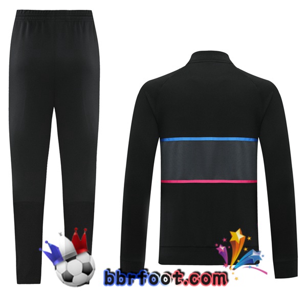 Veste Survetement Foot FC Barcelone Noir 21/22