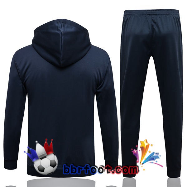 Veste A Capuche Survetement Foot JORDAN Paris PSG Bleu Royal 21/22