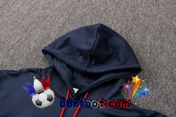 Veste A Capuche Survetement Foot JORDAN Paris PSG Bleu Royal 21/22