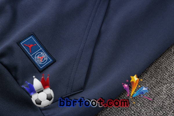 Veste A Capuche Survetement Foot JORDAN Paris PSG Bleu Royal 21/22